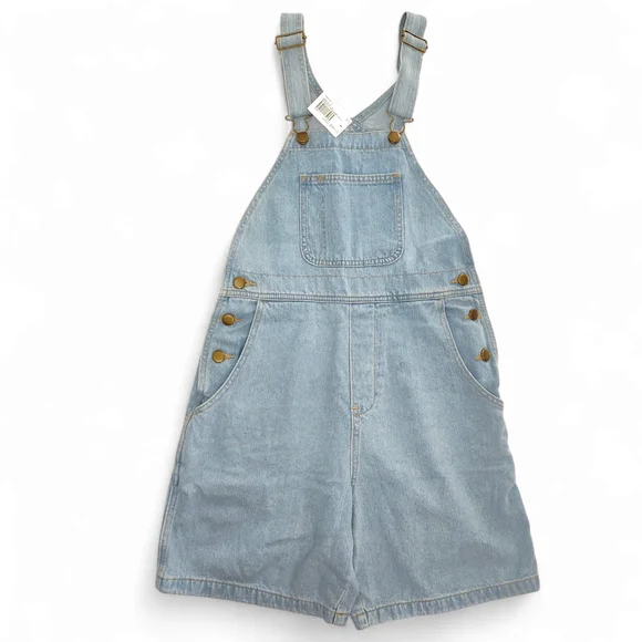 American Apparel Denim Short-Alls Medium Wash Indigo Size XS - Picture 3 of 9